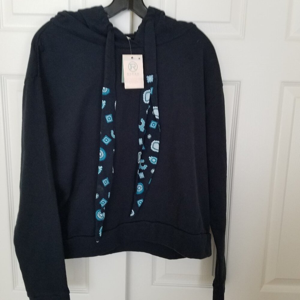 Roper Womens XL Black Hoody NWT